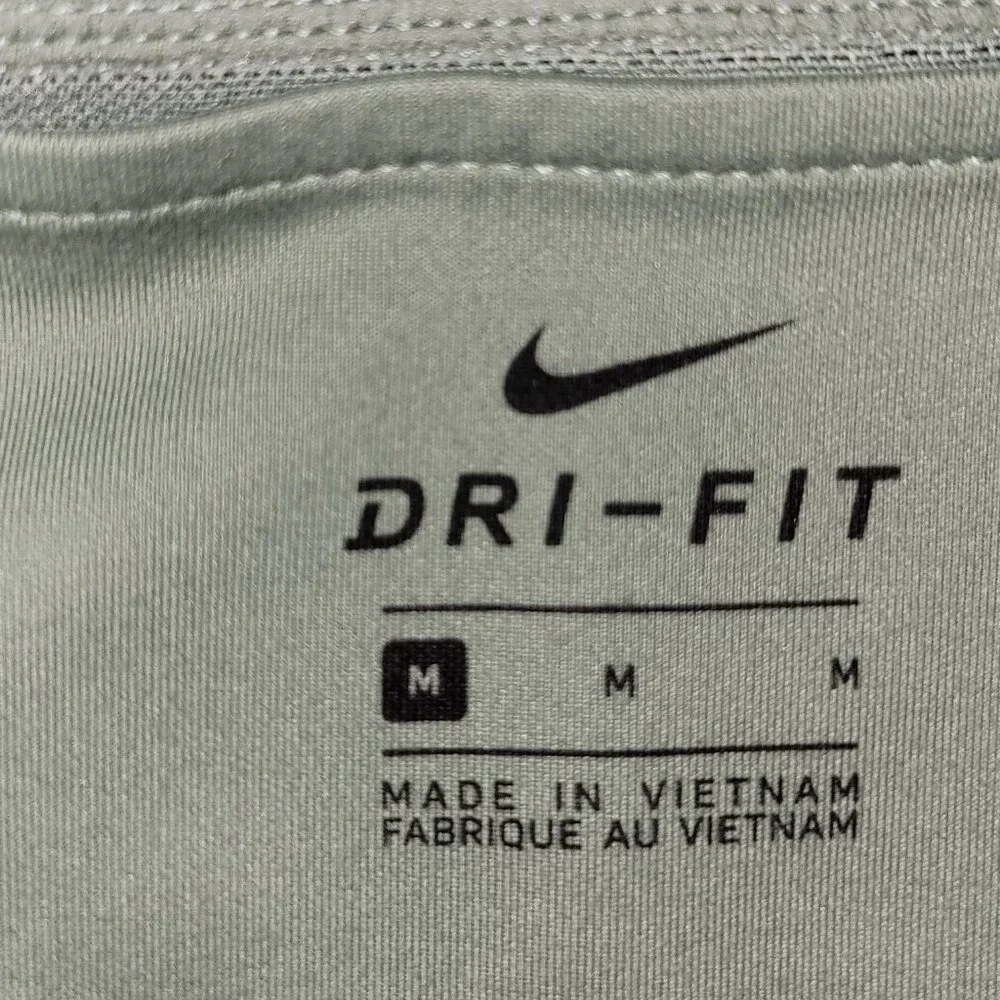 Nike One Training Dri Fit High Rise 7/8 Moss Green Leggings Medium AT1102-371